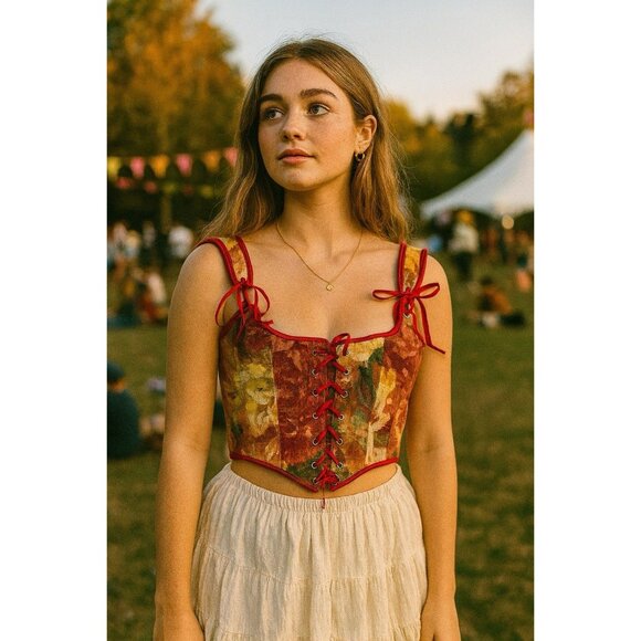 Unbranded Tops - Women’s Summer Floral Corset Top Large EUC